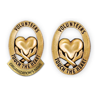 Volunteer Lapel Pins "Touch the Heart"